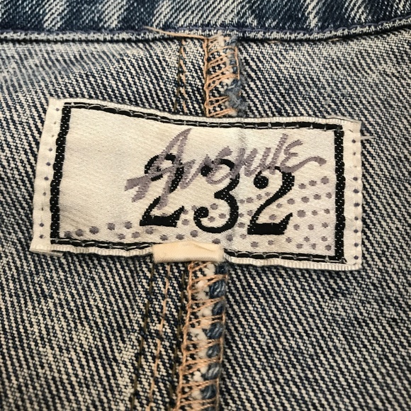 Vintage 90's Avenue 232 Acid Wash Denim Jacket L - Picture 6 of 7